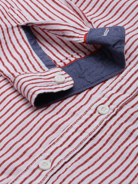 Boys Shirts Red Stripes