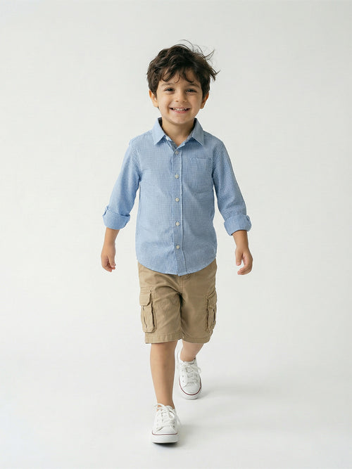 Boy's Shirts Multi Full sleeve Spread Collar