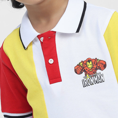 Iron Man Boys Polo Tees  | Multi Color