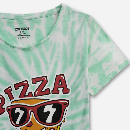 Girls Tshirt Pizza Printed