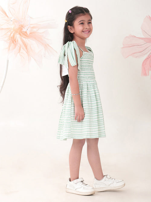 Girls Dresses Green Sleeveless Round