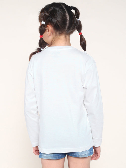 Girls Sequence Embroidery T-Shirt