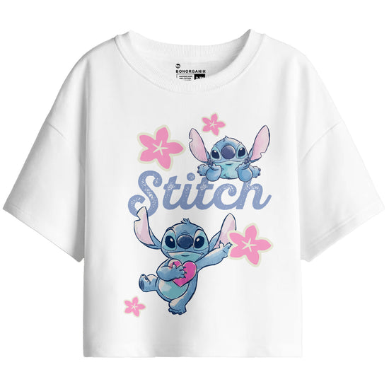 Girl Oversize Stitch Printed T-Shirt