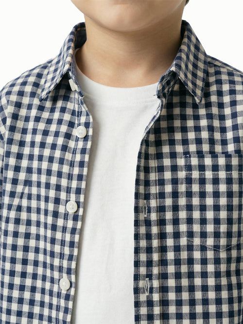 Boy's Shirts Black Full sleeve Spread Collar