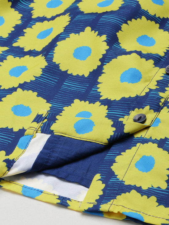 Girls Dress Yellow/Navy