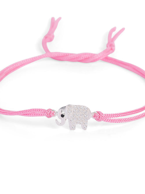 925 Silver-elephant Rakhi  for Kids with cubic zirconia