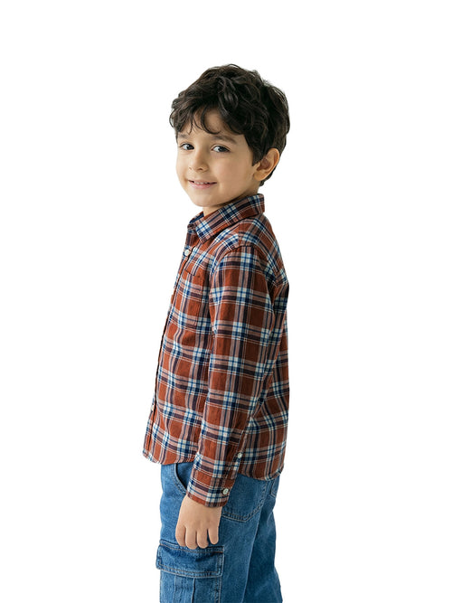 Boy's Shirts Multi Full sleeve Spread Collar