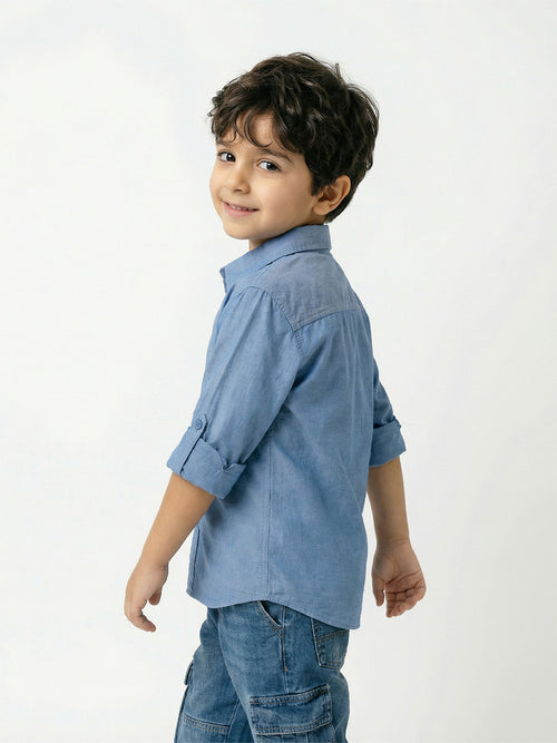 Boy's Shirts Multi Full sleeve Spread Collar