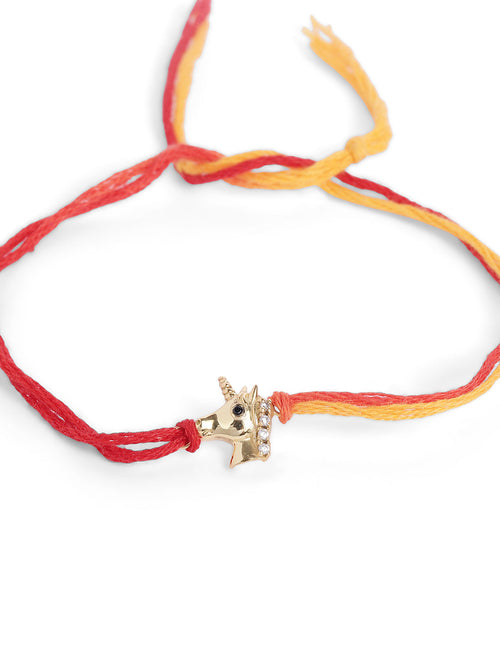 925 Silver-Unicorn Rakhi for Kids in Cubic Zirconia