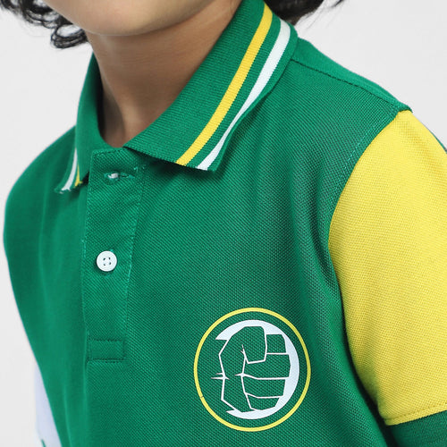 Hulk Boys Polo Tees  | Green