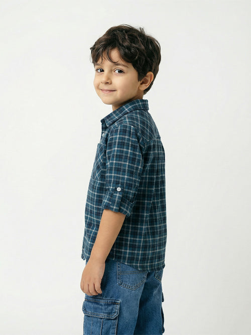 Boy's Shirts Multi Full sleeve Spread Collar