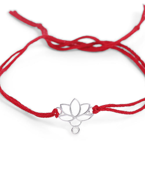 925 Silver-lotus Rakhi for Kids