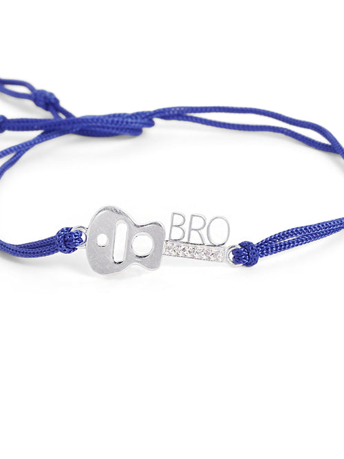 925 Silver-Guitar "Bro" Rakhi for Kids