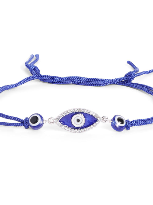 925 Silver-enamel evil eye Rakhi for Kids