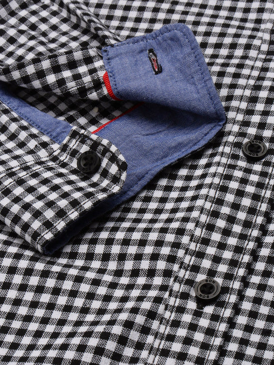 Boys Shirts Grey Stipes Full Sleeve