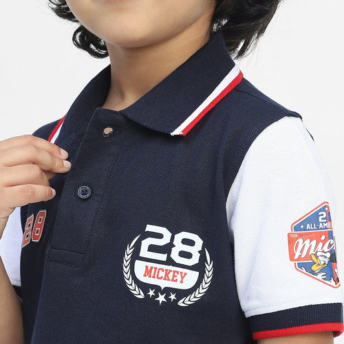 Mickey Boys Polo Tees  | Navy Blue