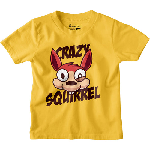 Boys Crazy Squirrel Printed Tees