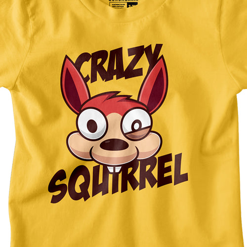 Boys Crazy Squirrel Printed Tees