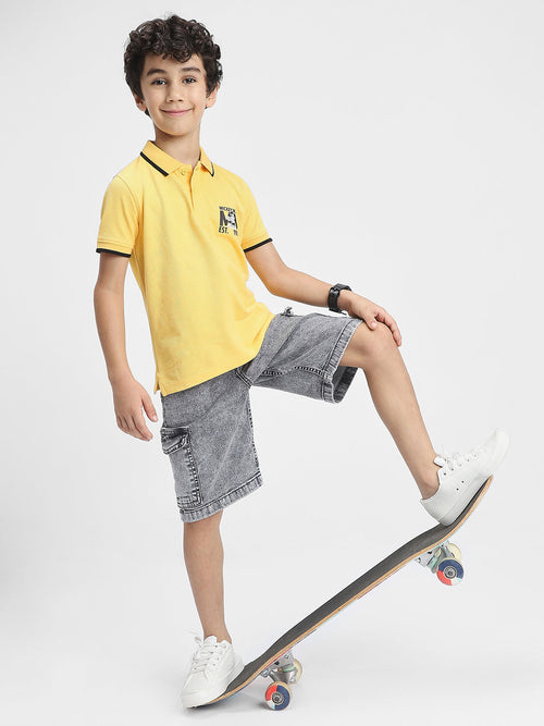 Mickey Boys Polo Tees  | Yellow