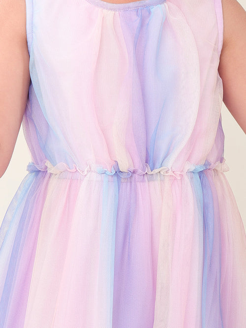 Girls Dresses Multicolor Sleeveless Round