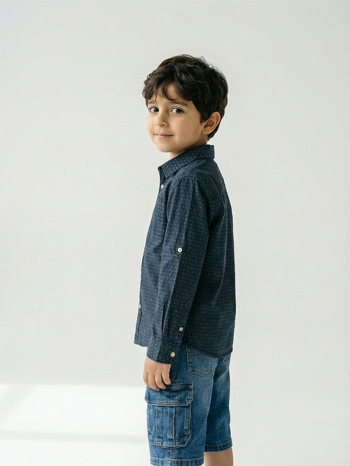Boy's Shirts Multi Full sleeve Spread Collar
