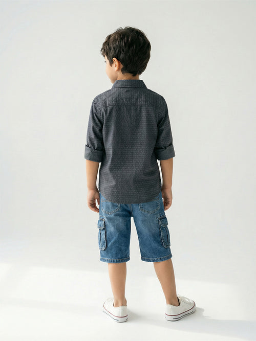Boy's Shirts Multi Full sleeve Spread Collar