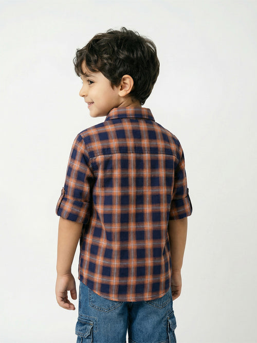 Boy's Shirts Multi Full sleeve Spread Collar
