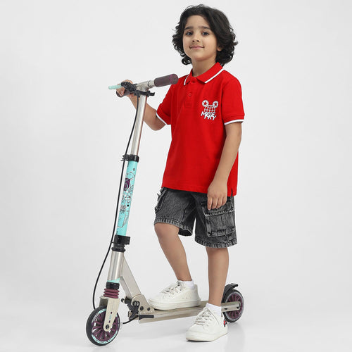 Mickey Boys Polo Tees  | Red