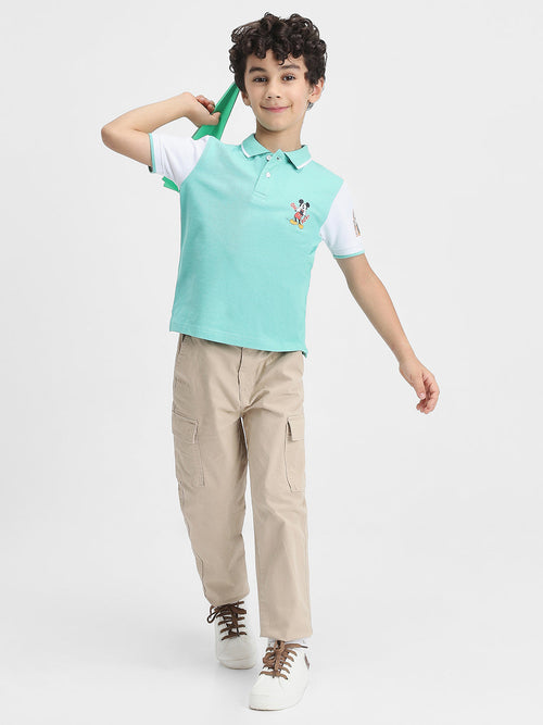 Mickey Boys Polo Tees  | Olive Green