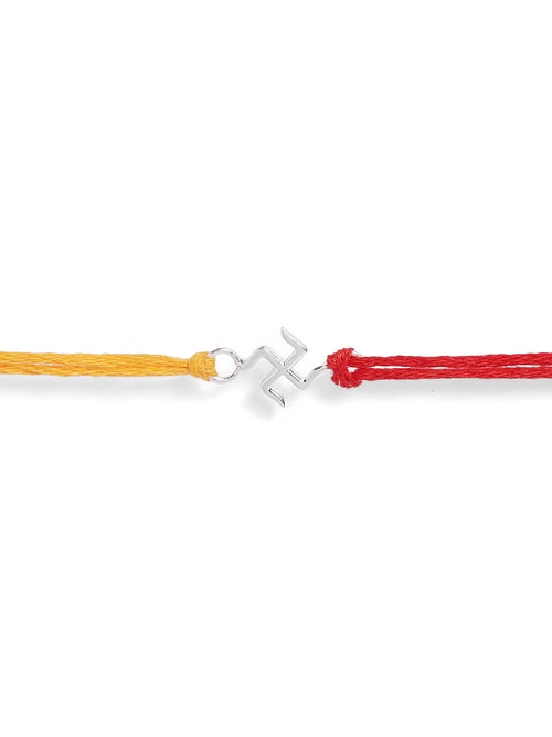 925 Silver-Swastik Rakhi for Kids