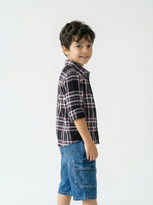 Boy's Shirts Multi Full sleeve Spread Collar