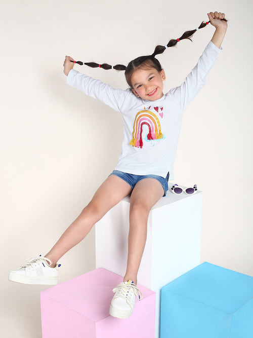 Girls Sequence Embroidery T-Shirt