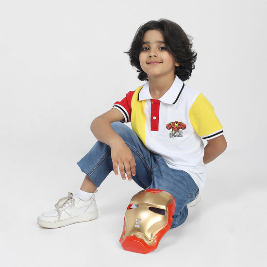 Iron Man Boys Polo Tees  | Multi Color