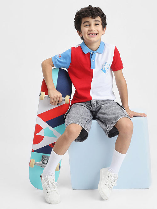 Captain America Boys Polo Tees  | Multi Color