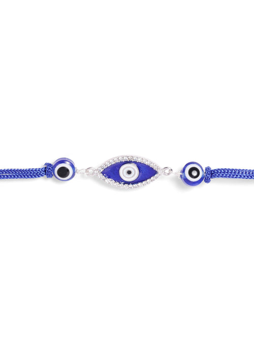 925 Silver-enamel evil eye Rakhi for Kids