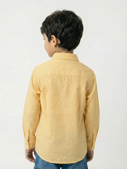 Boy's Shirts Blue Full sleeve Spread Collar