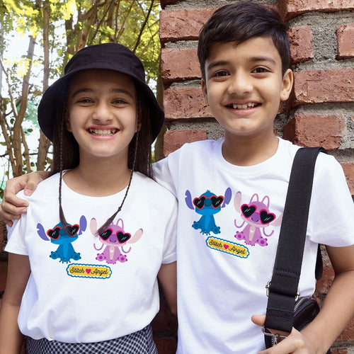 Stitch & Angel Siblings Tees