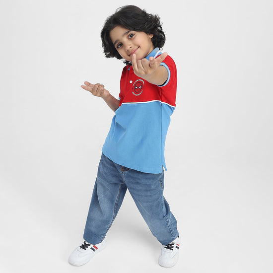 Spiderman Boys Polo Tees  | Multi Color
