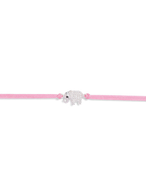 925 Silver-elephant Rakhi  for Kids with cubic zirconia