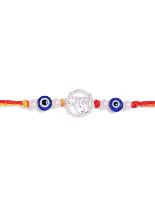 925 Silver-Ram & Evil Eye Rakhi for Kids