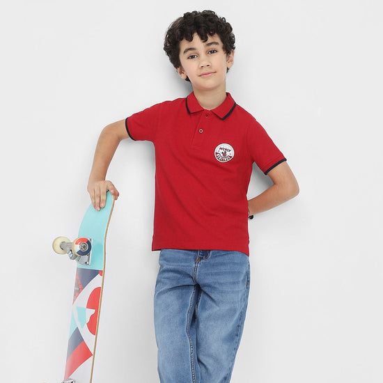 Mickey Boys Polo Tees  | Maroon