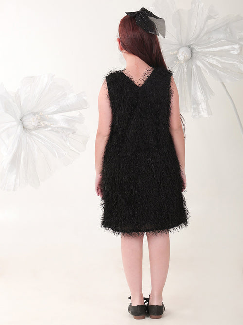 Girls Dresses Black Sleeveless Round