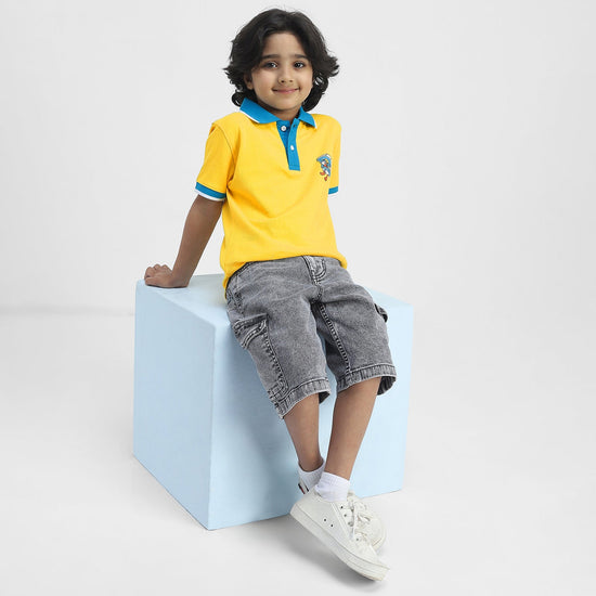 Donald Duck Boys Polo Tees  | Yellow