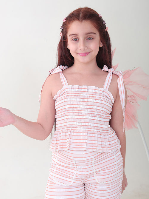 Girls Clothing Set Orange Sleeveless Round