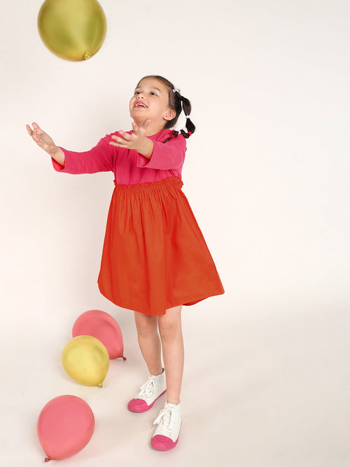 Girls Dress Orange