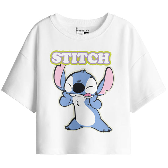 Girl Oversize Stitch Printed T-Shirt