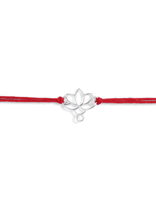 925 Silver-lotus Rakhi for Kids