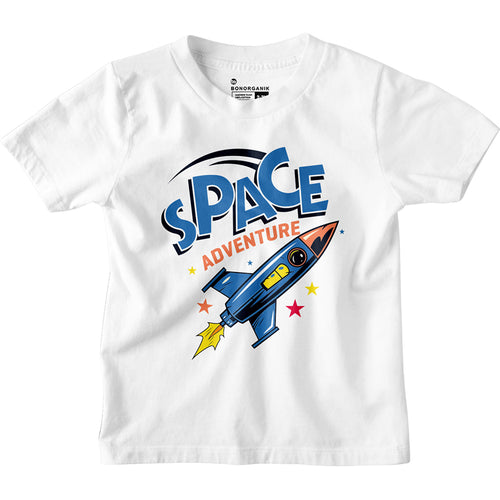 Boys Space Rocket Printed Tees