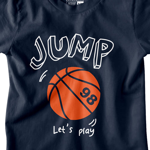 Boys Jump Lets Play Printed Tees