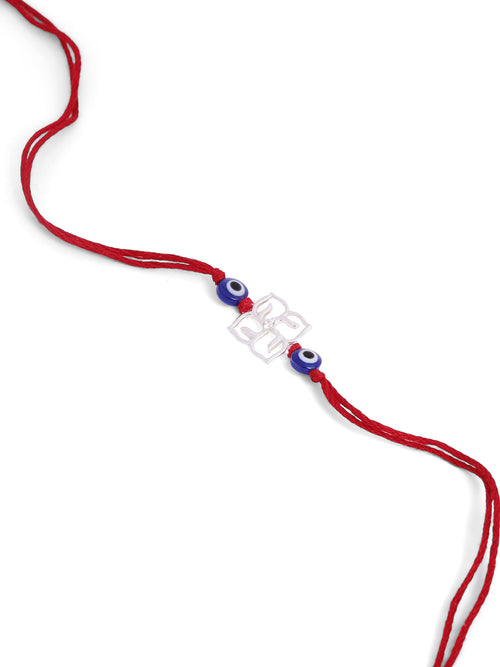 925 Silver-Swastik evil eye Rakhi for Kids